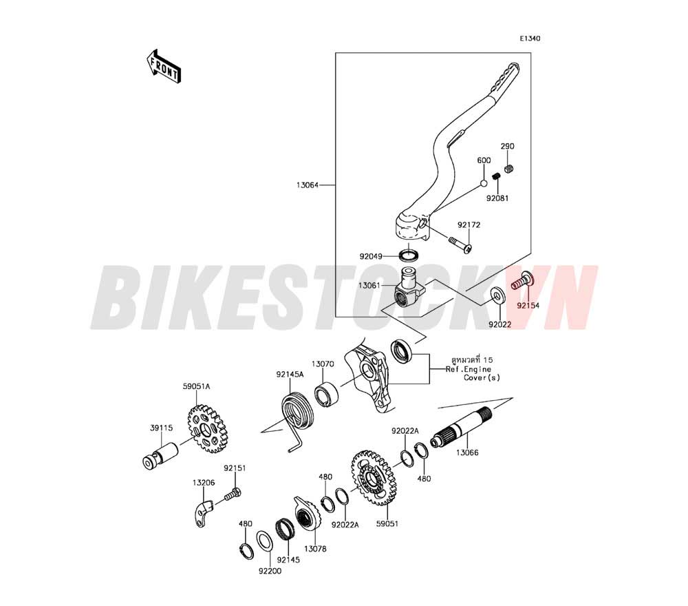 ENGINE KICKSTARTER MECHANISM