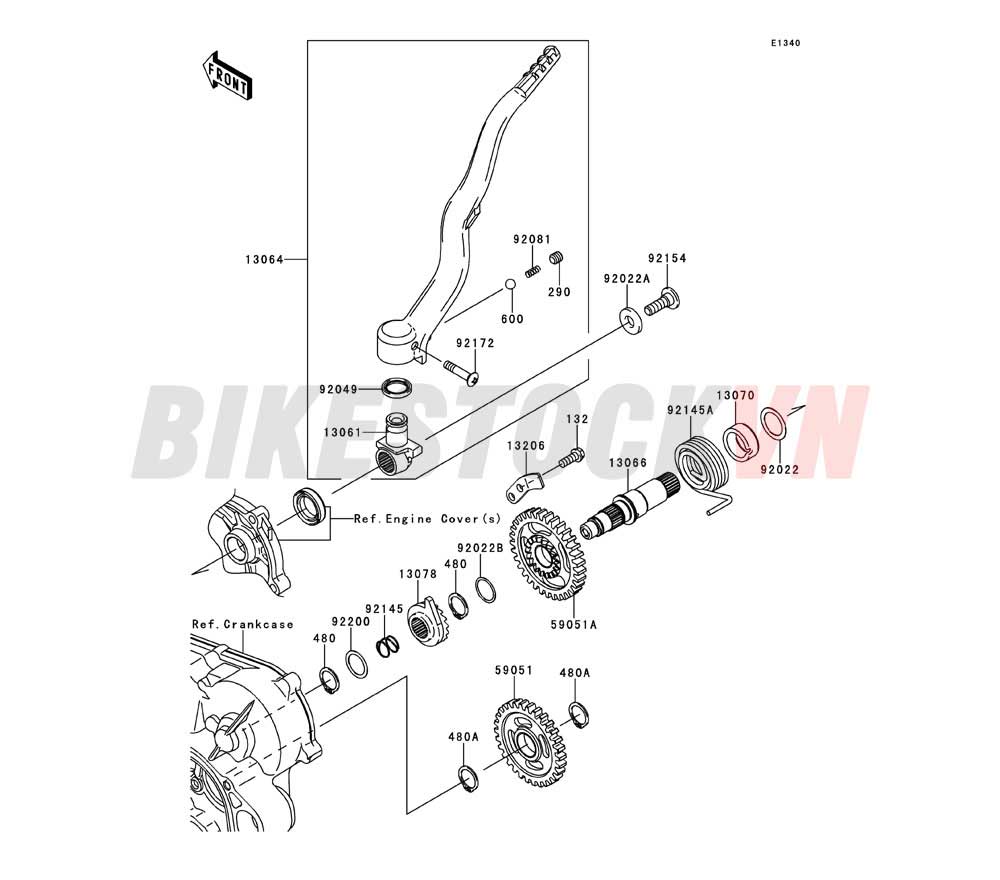 ENGINE KICKSTARTER MECHANISM