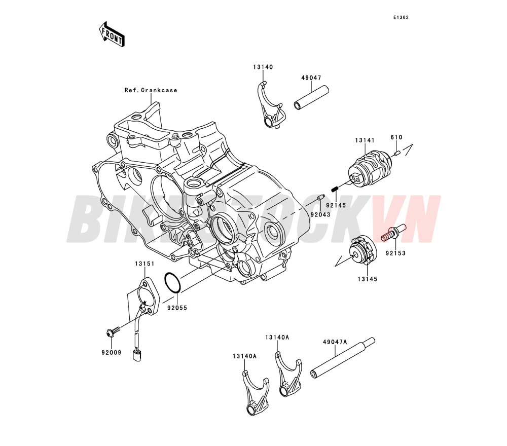 ENGINE GEAR CHANGE DRUM/SHIFT FORK(S)