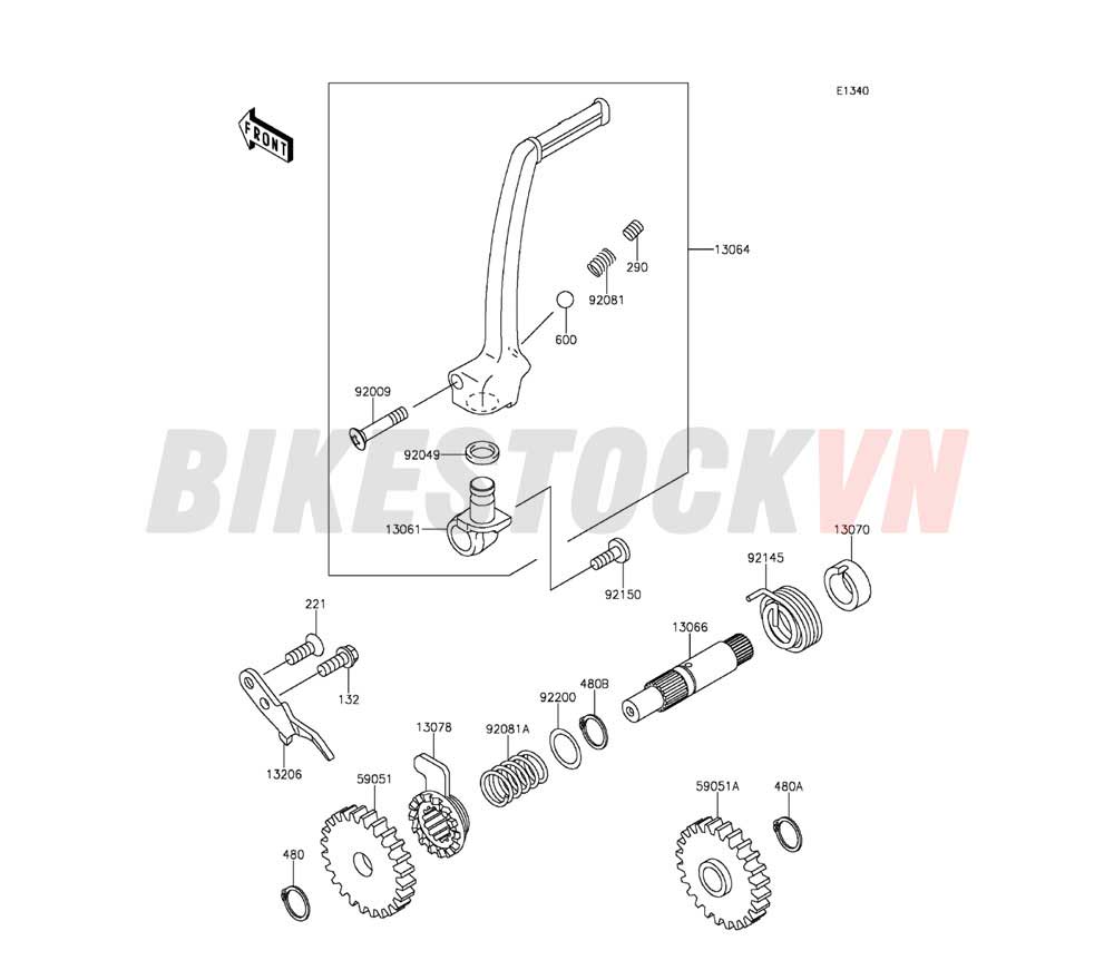 ENGINE KICKSTARTER MECHANISM