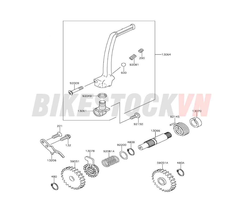 ENGINE KICKSTARTER MECHANISM