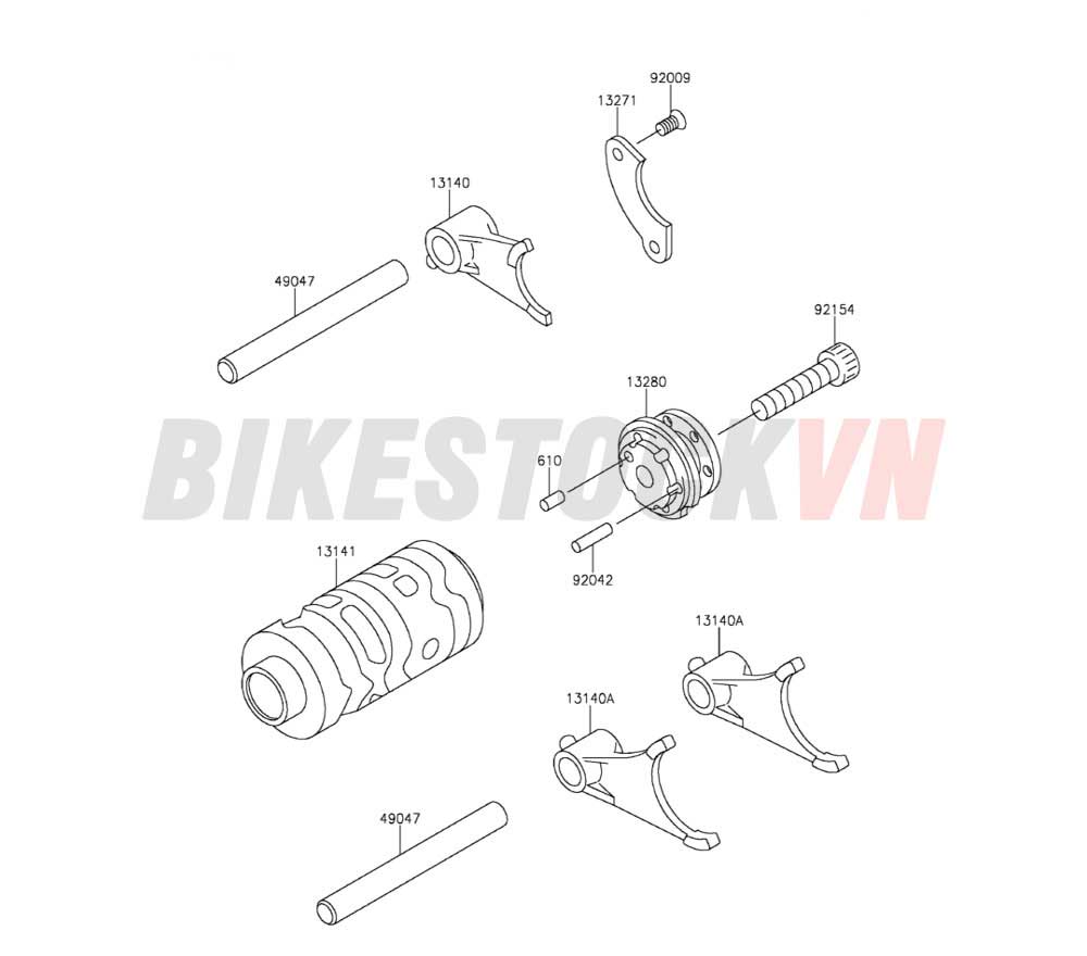 ENGINE GEAR CHANGE DRUM SHIFT FORK(S)