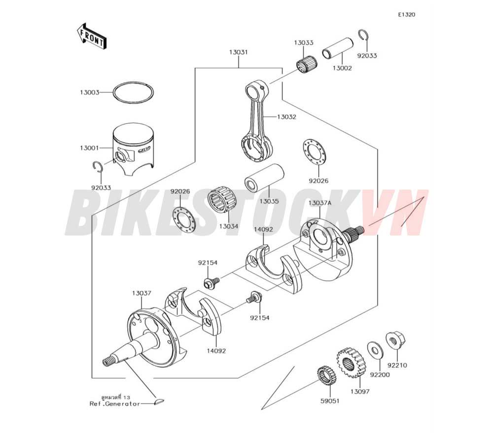 ENGINE CRANKSHAFT/PISTON(S)