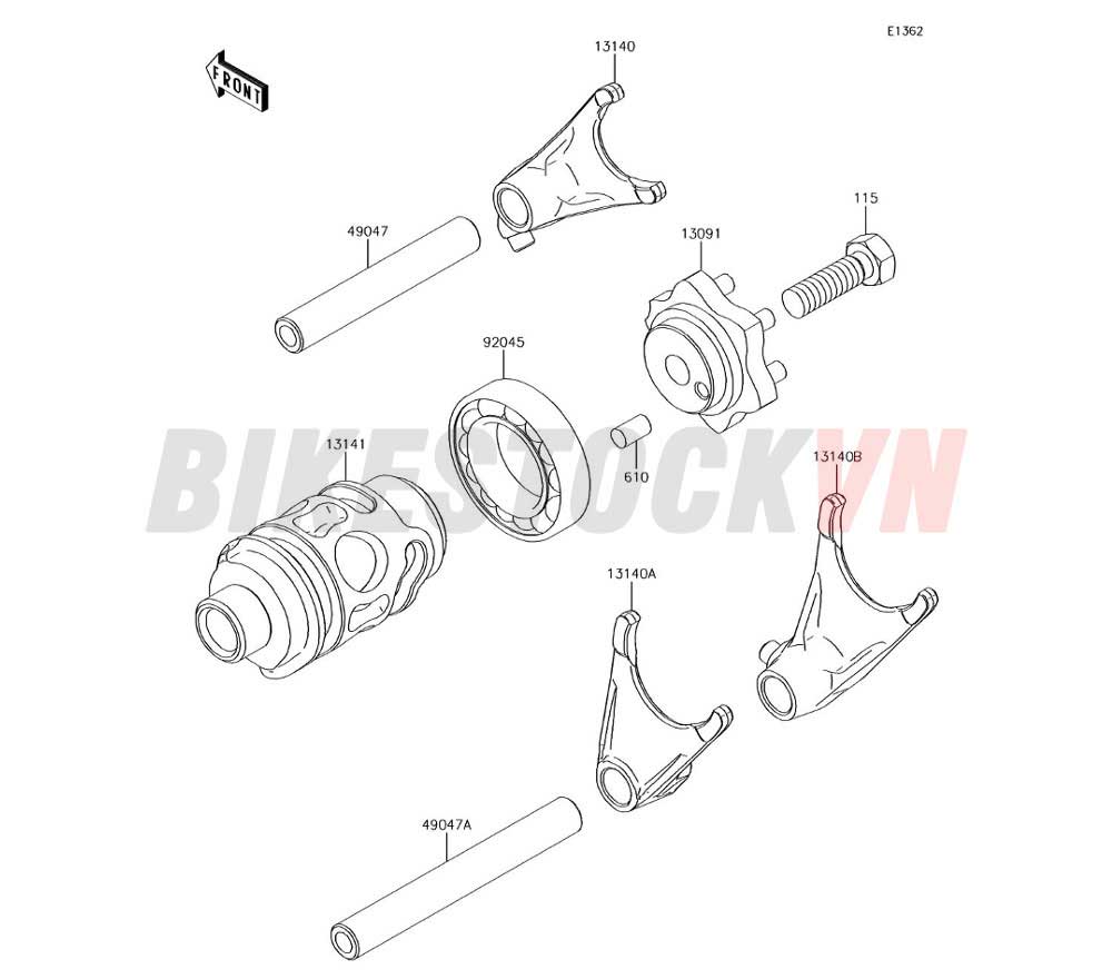 ENGINE GEAR CHANGE DRUM/SHIFT FORK(S)