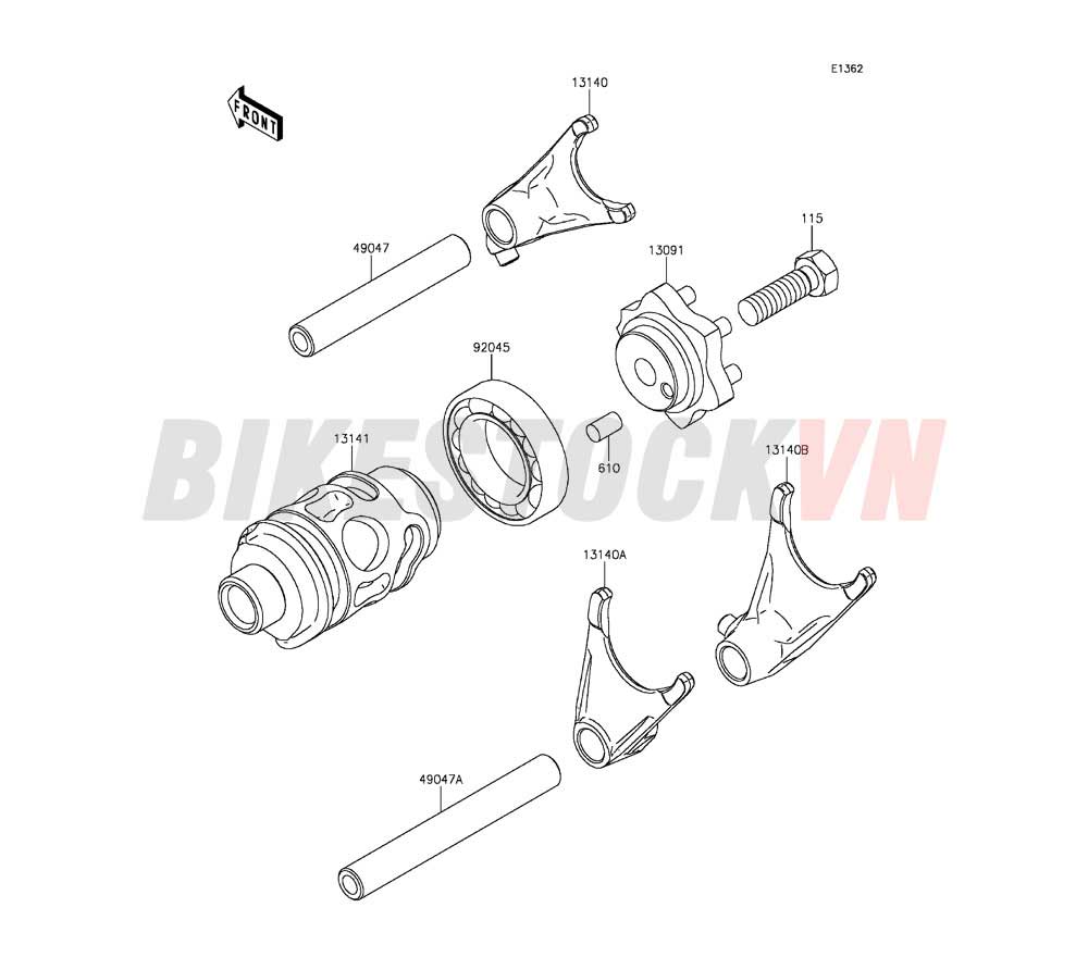 ENGINE  GEAR CHANGE DRUM SHIFT FORK(S)