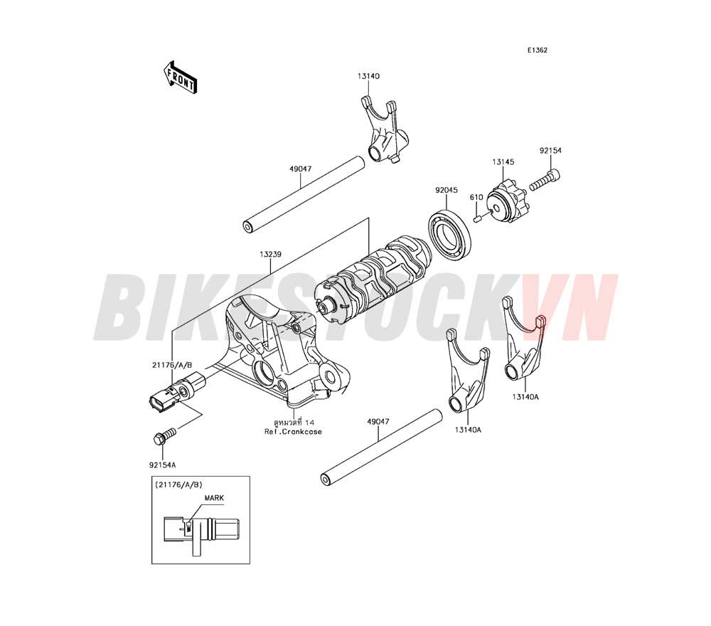 ENGINE GEAR CHANGE DRUM SHIFT FORK(S)