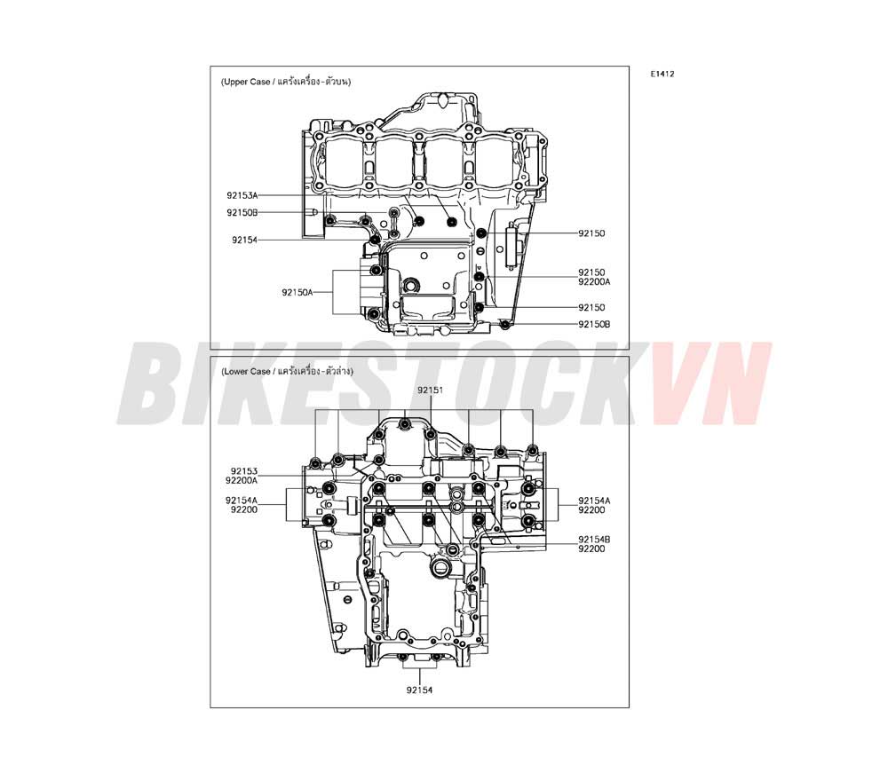 ENGINE CRANKCASE BOLT PATTERN