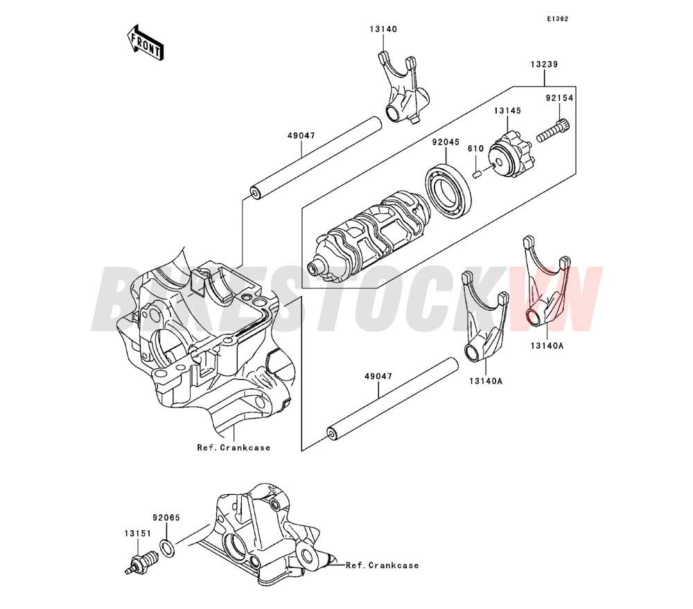 ENGINE GEAR CHANGE DRUM/SHIFT FORK(S)