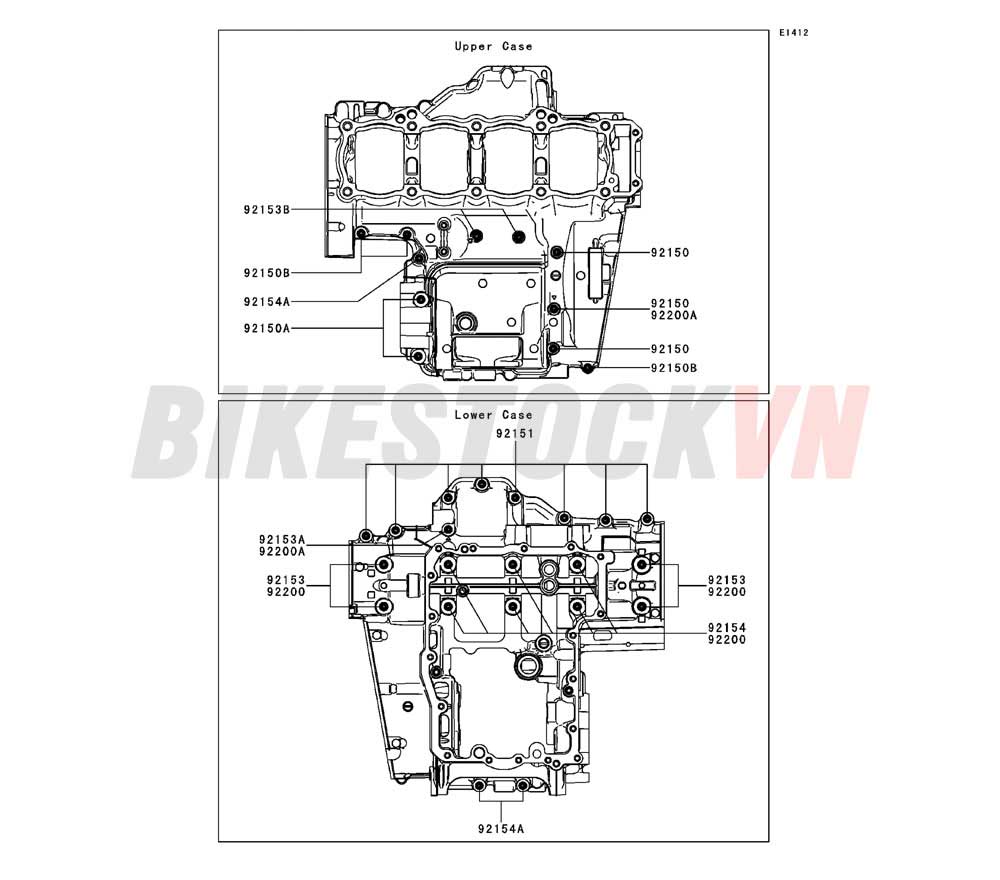 ENGINE CRANKCASE BOLT PATTERN