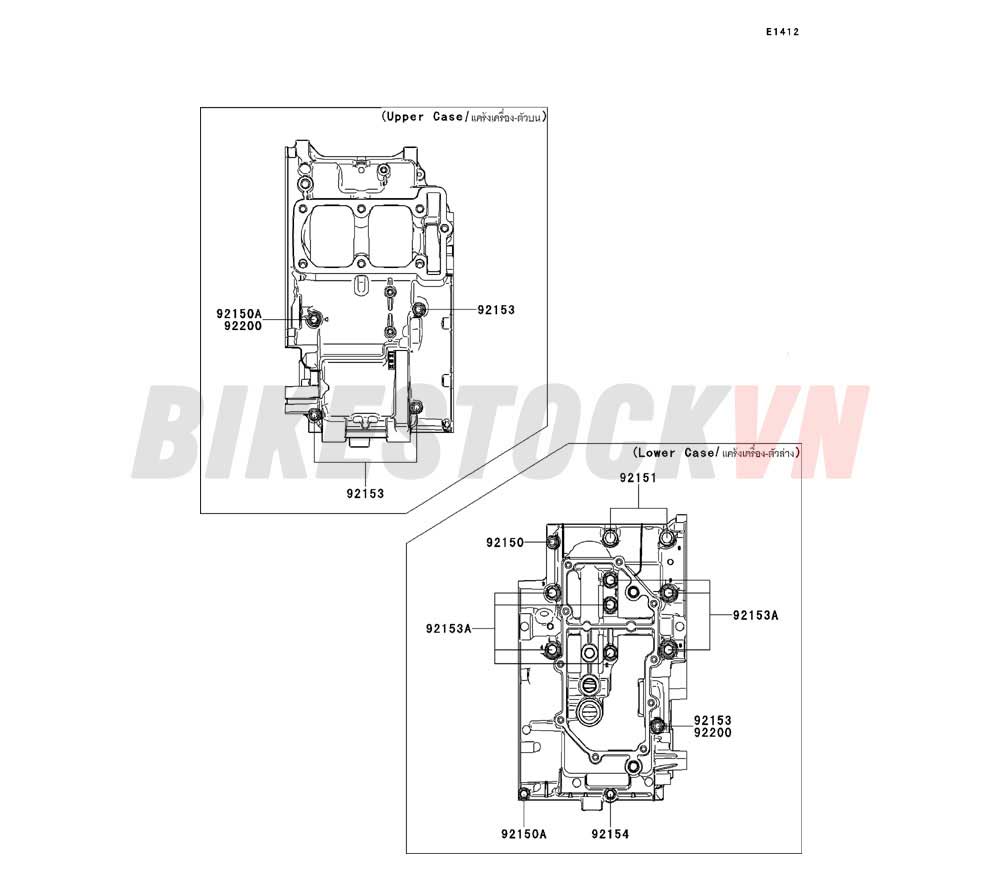 ENGINE CRANKCASE BOLT PATTERN