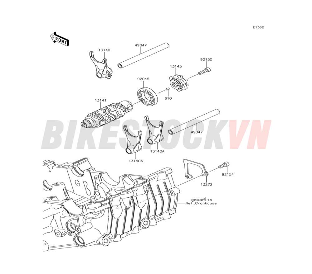 ENGINE GEAR CHANGE DRUM/SHIFT FORK(S)