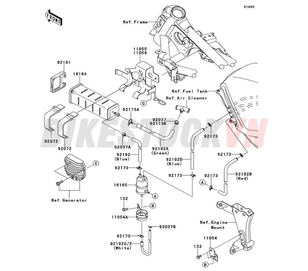 ENGINE FUEL EVAPORATIVE SYSTEM