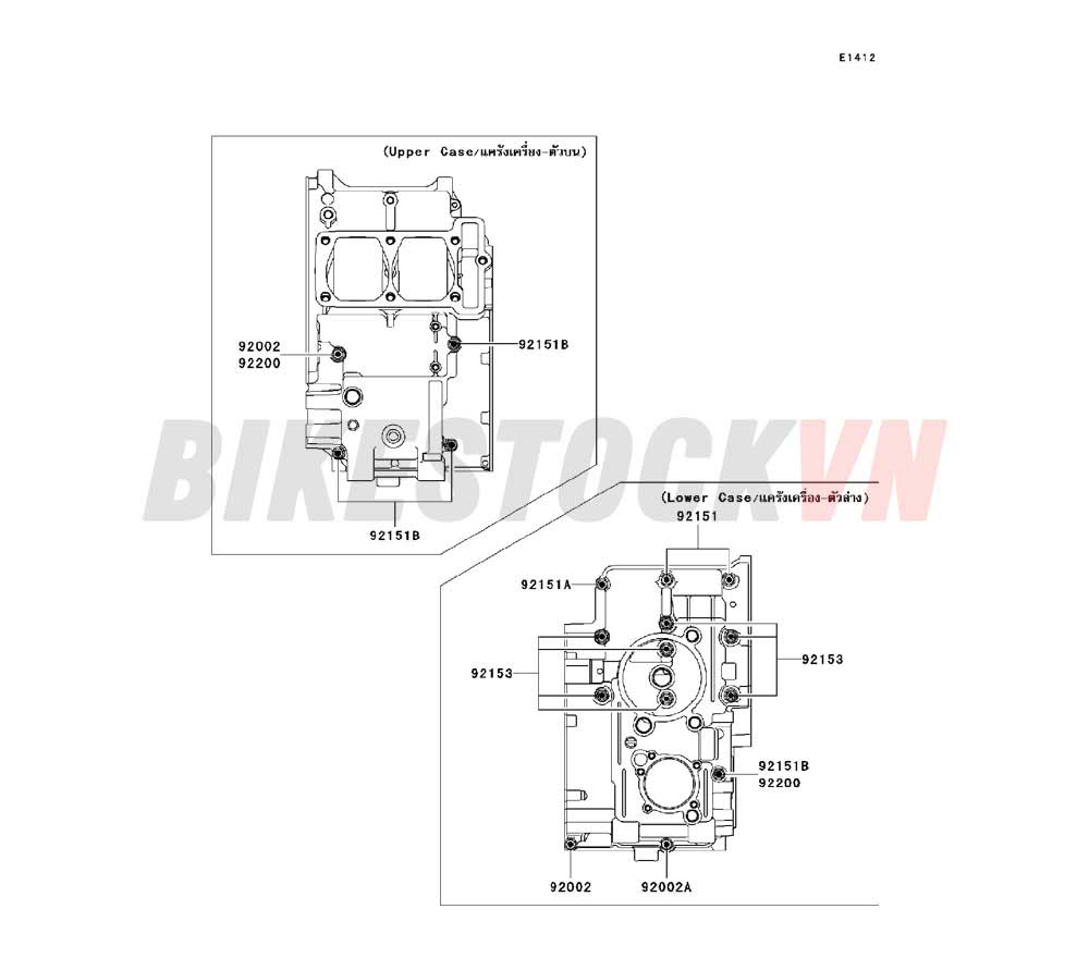 ENGINE CRANKCASE BOLT PATTERN