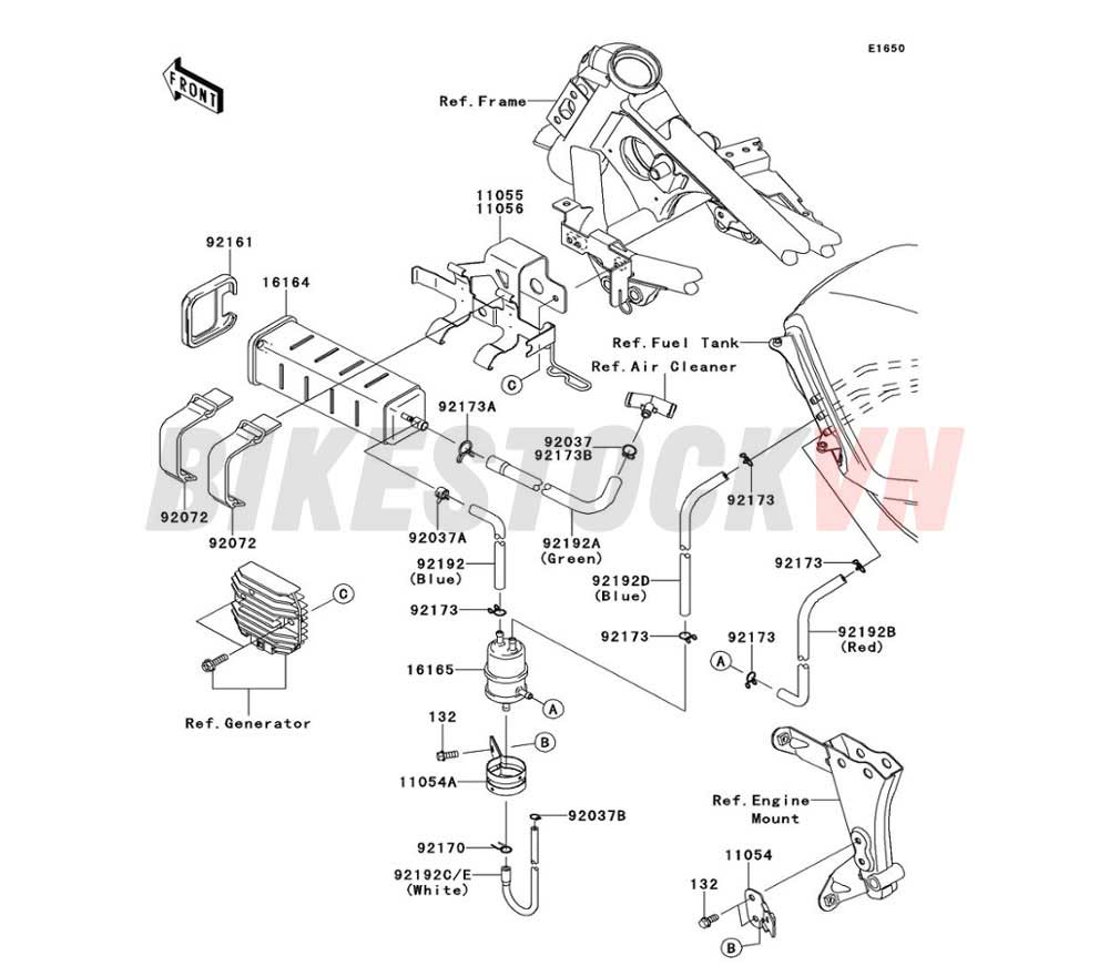 ENGINE FUEL EVAPORATIVE SYSTEM