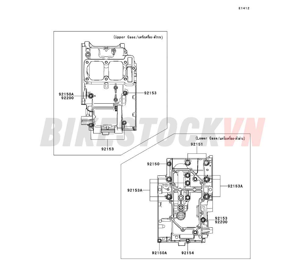 ENGINE CRANKCASE BOLT PATTERN