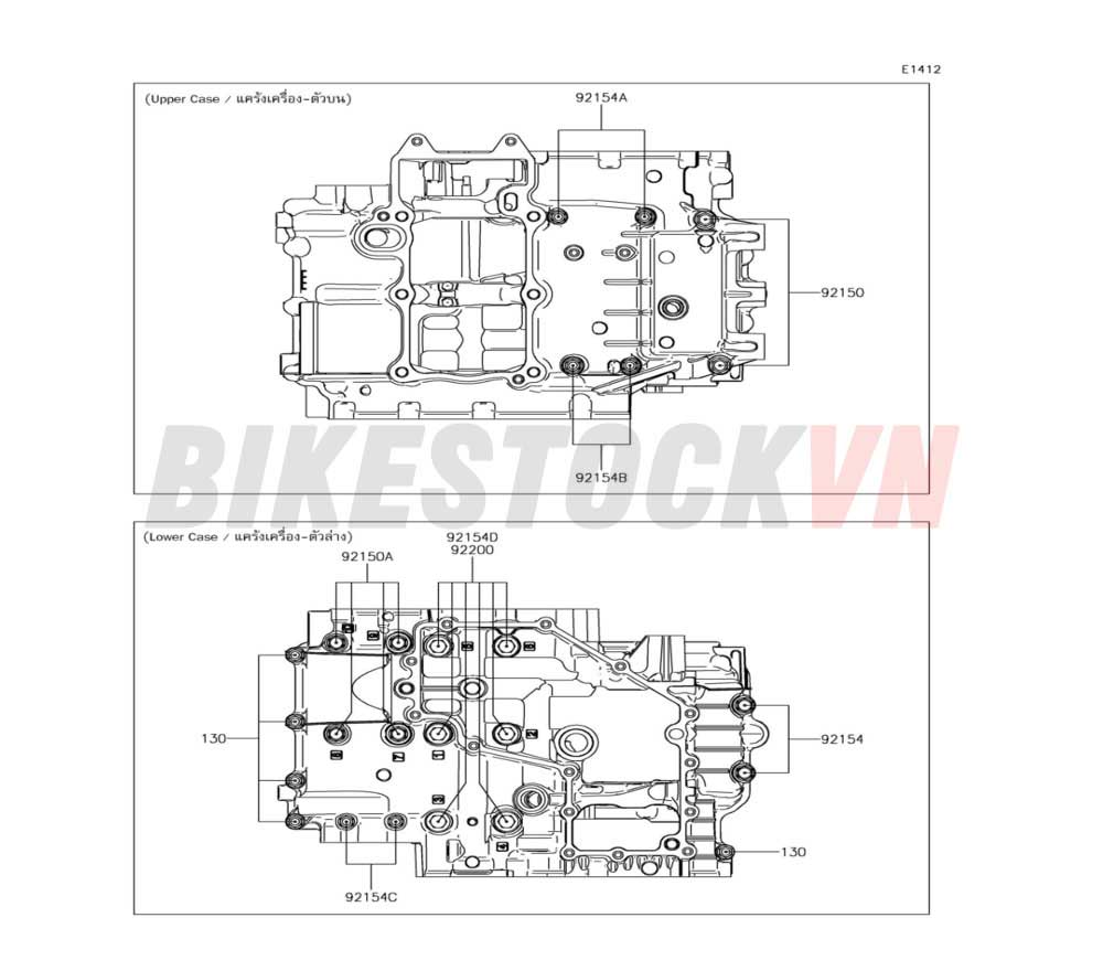 ENGINE CRANKCASE BOLT PATTERN