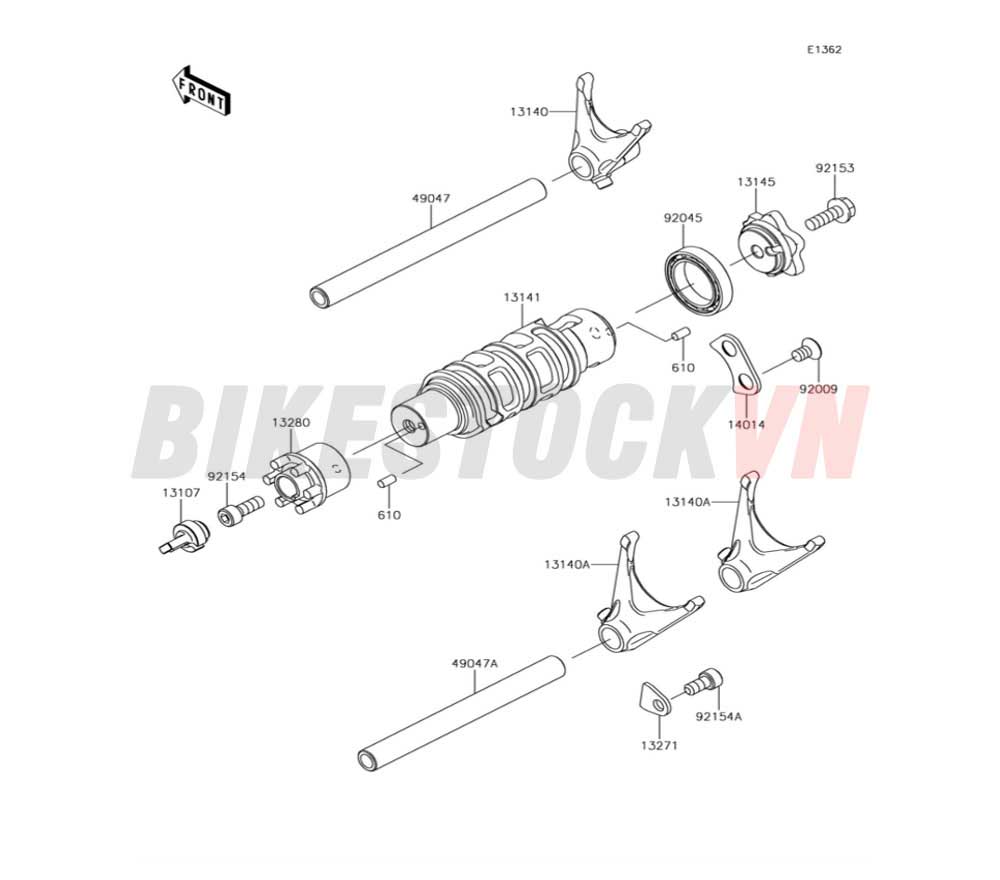 ENGINE GEAR CHANGE DRUM/SHIFT FORK(S)