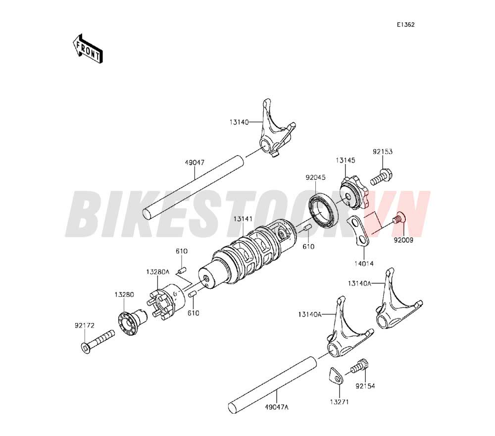 ENGINE GEAR CHANGE DRUM/SHIFT FORK(S)