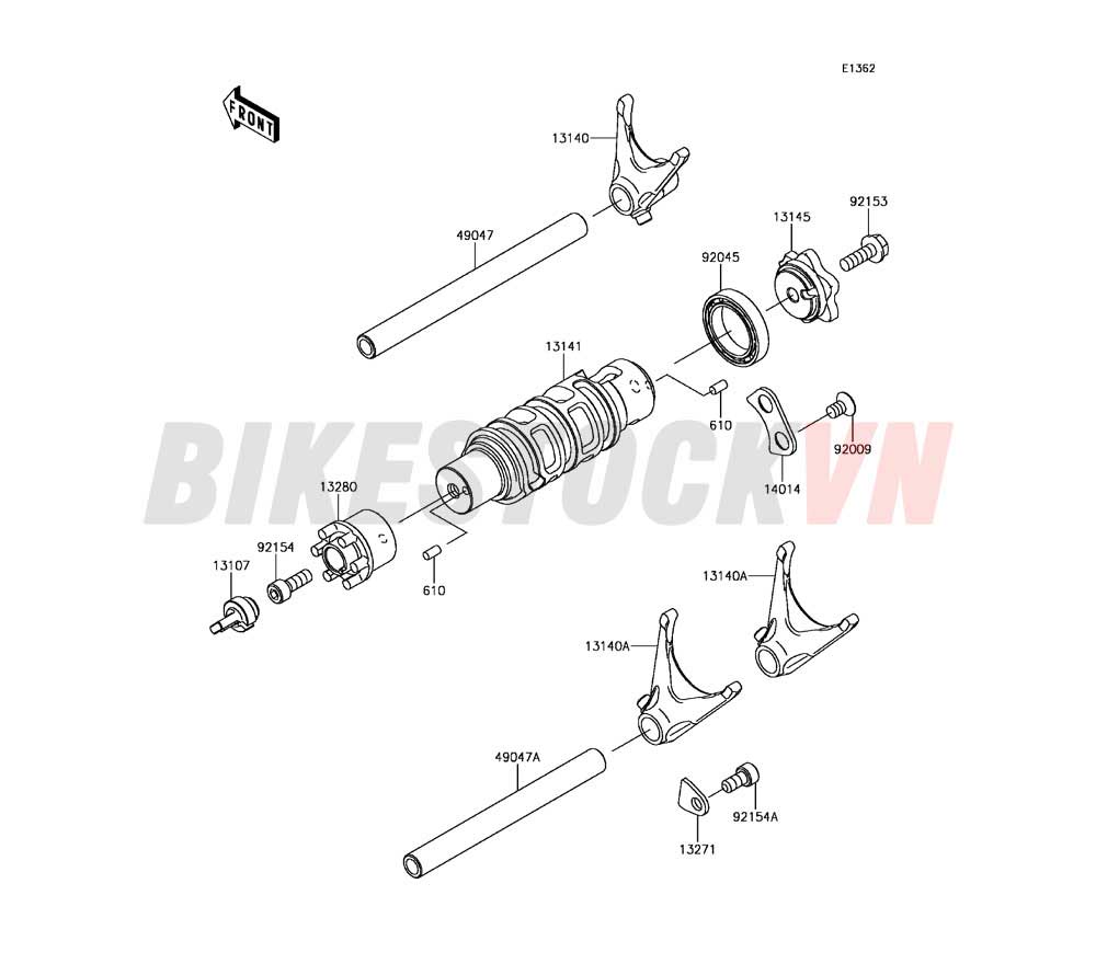 ENGINE GEAR CHANGE DRUM SHIFT FORK(S)