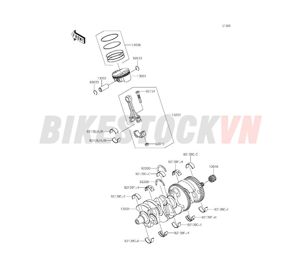 ENGINE CRANKSHAFT/PISTON(S)