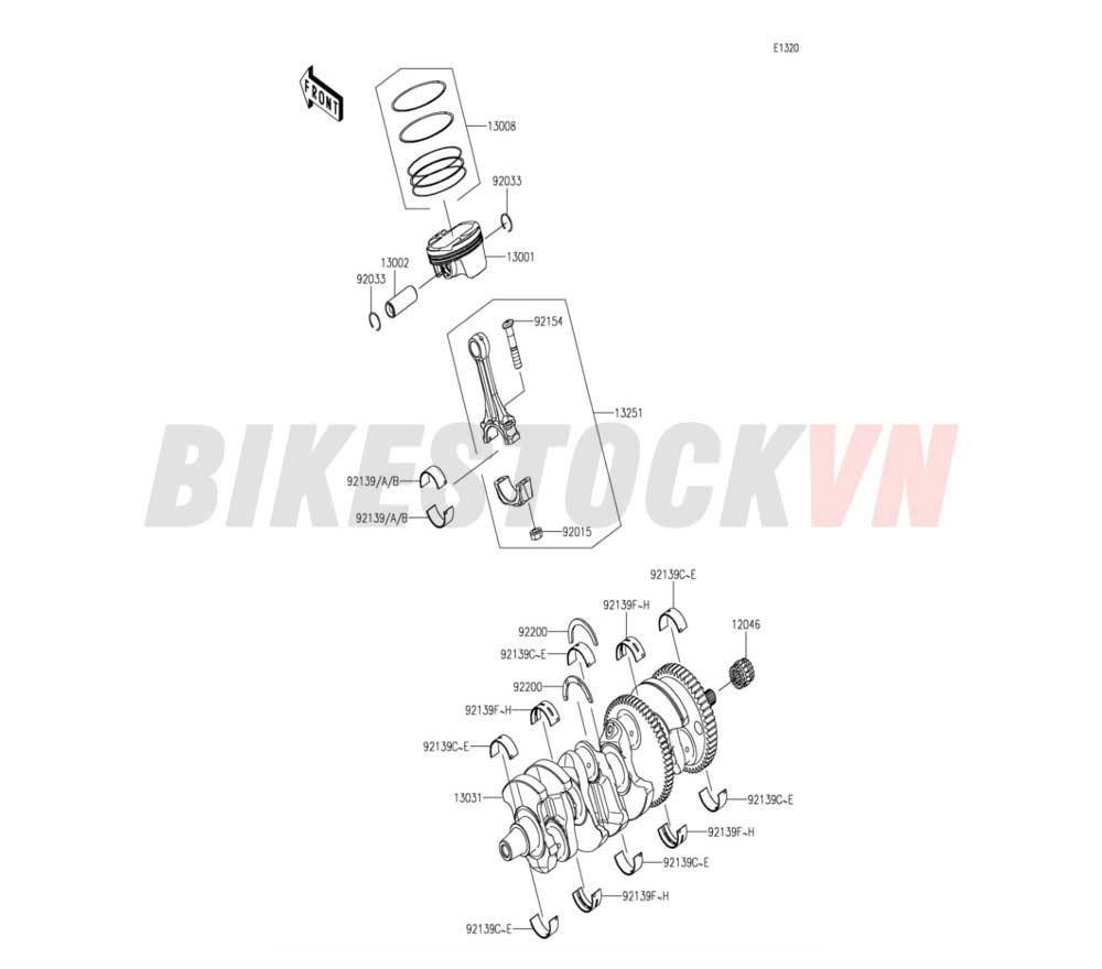 ENGINE CRANKSHAFT/PISTON(S)