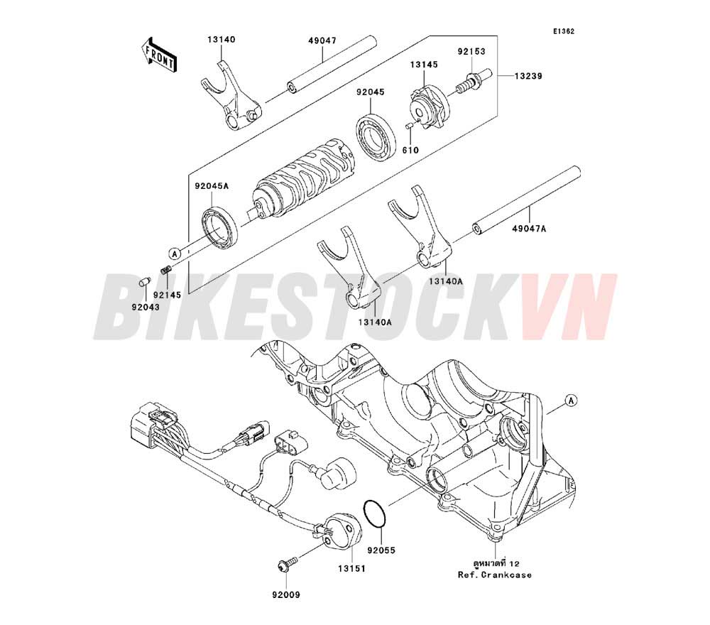 ENGINE GEAR CHANGE DRUM/SHIFT FORK(S)