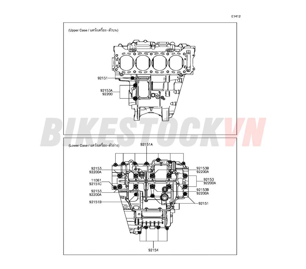 ENGINE CRANKCASE BOLT PATTERN