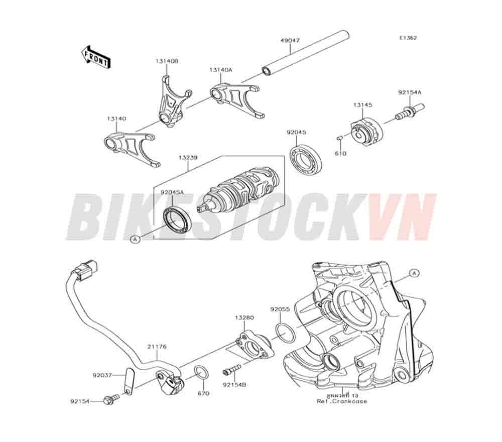 ENGINE GEAR CHANGE DRUM/SHIFT FORK(S)