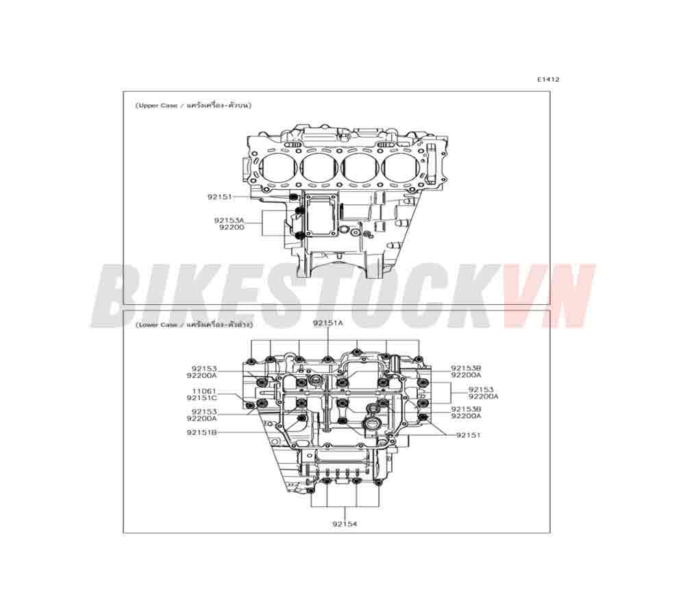 ENGINE CRANKCASE BOLT PATTERN