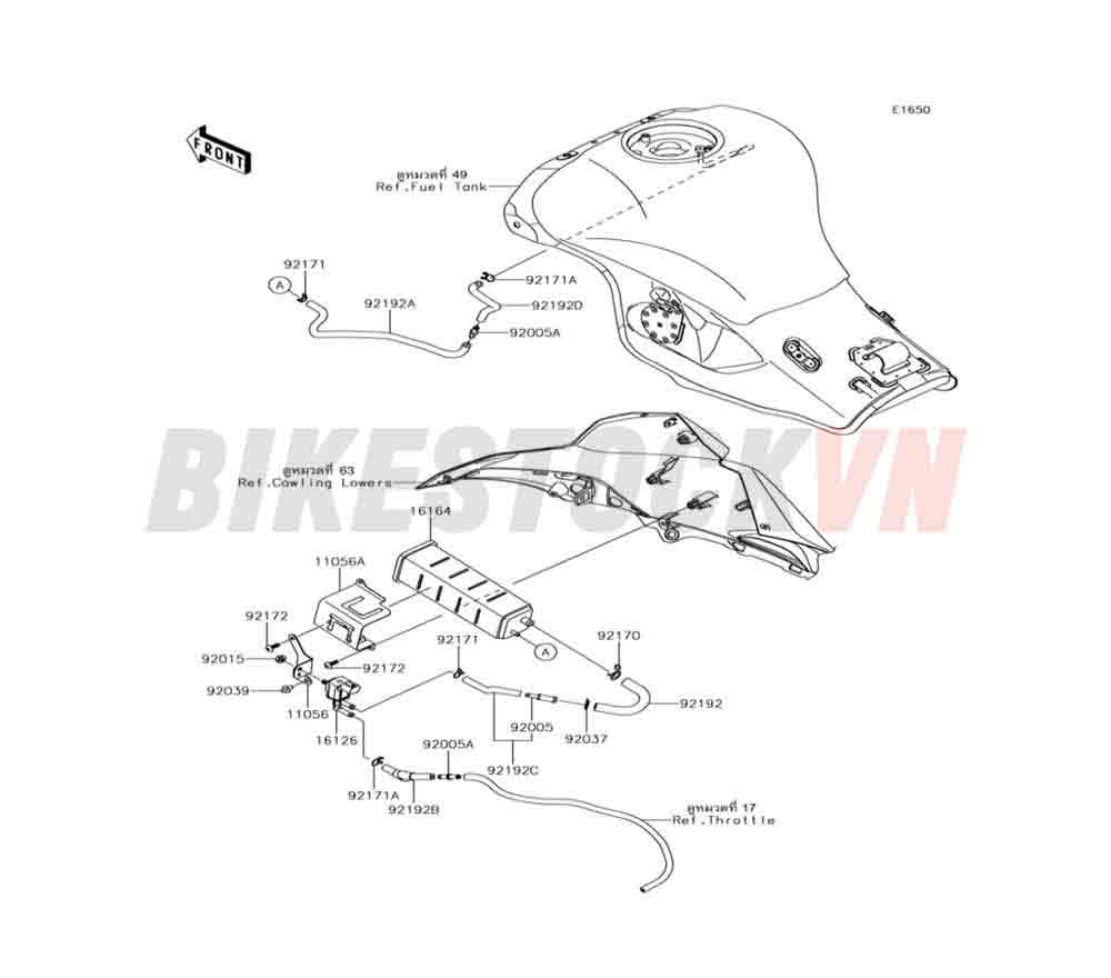 ENGINE FUEL EVAPORATIVE SYSTEM