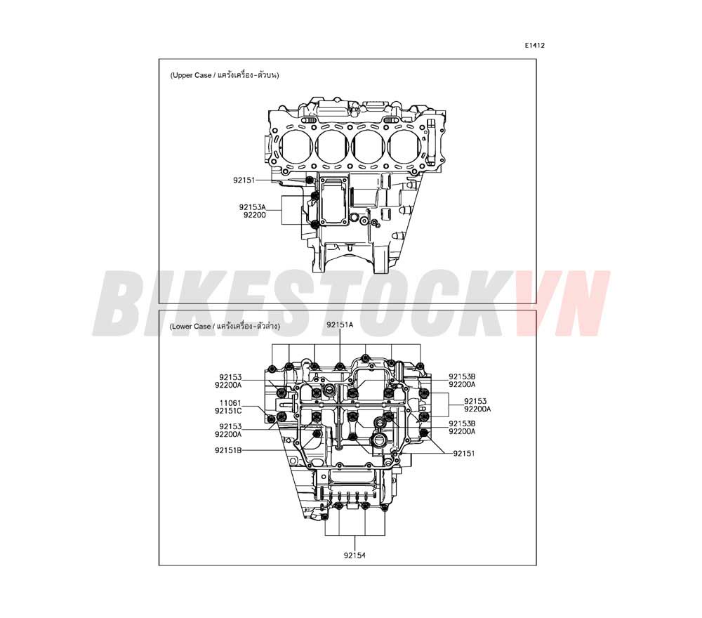 ENGINE CRANKCASE BOLT PATTERN