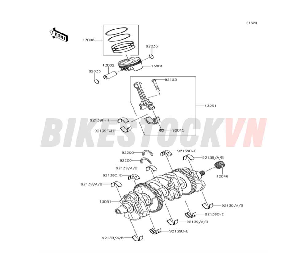 ENGINE CRANKSHAFT/PISTON(S)