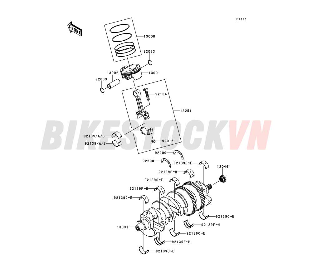 ENGINE CRANKSHAFT/PISTON(S)