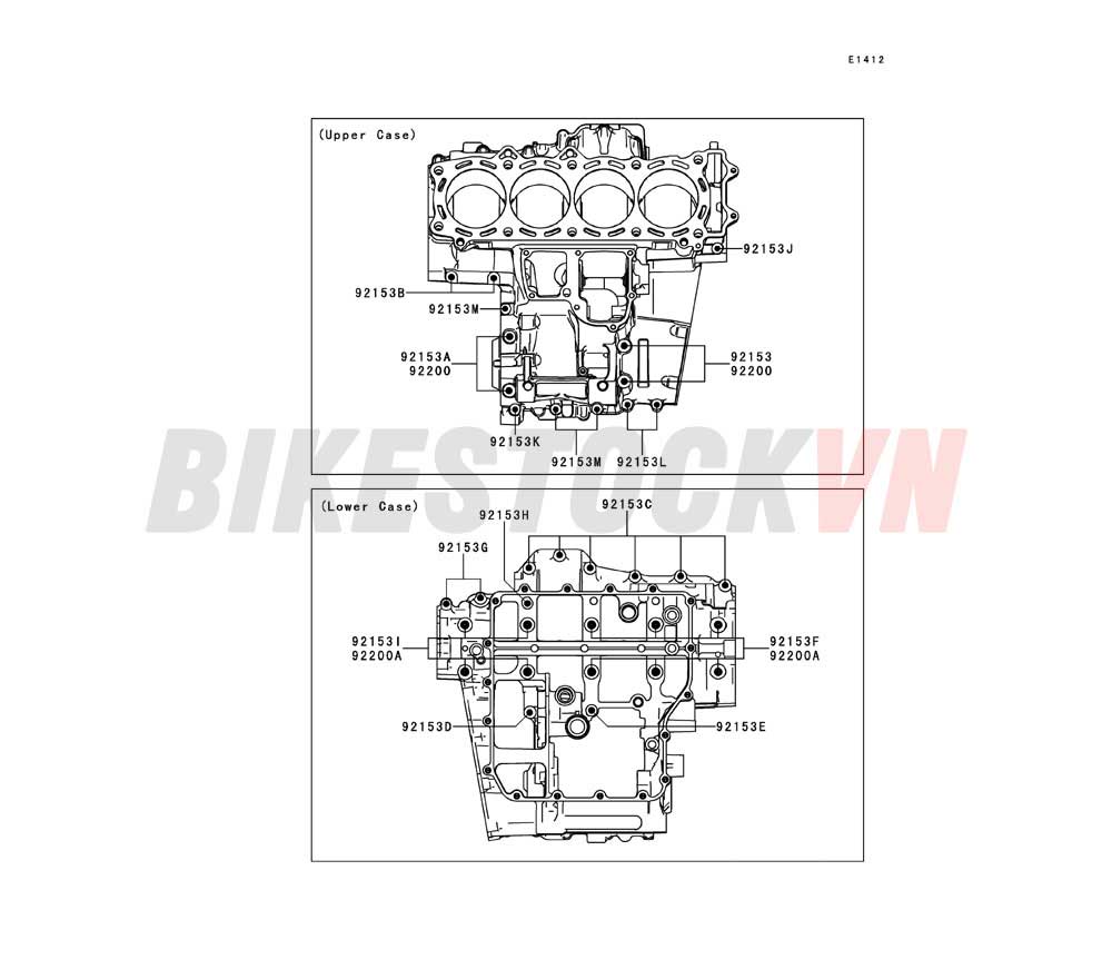 ENGINE CRANKCASE BOLT PATTERN