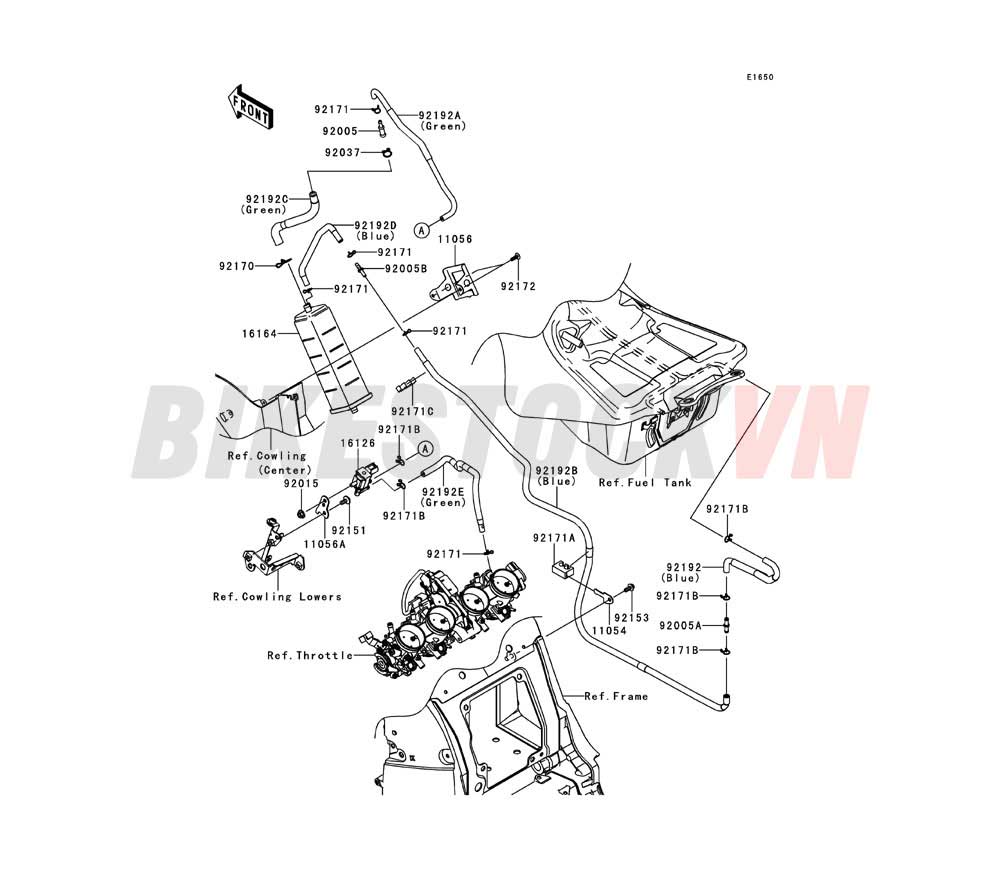 ENGINE FUEL EVAPORATIVE SYSTEM