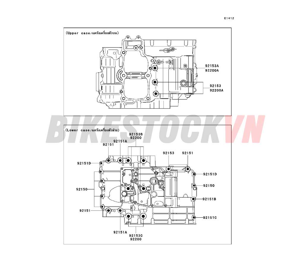 ENGINE CRANKCASE BOLT PATTERN