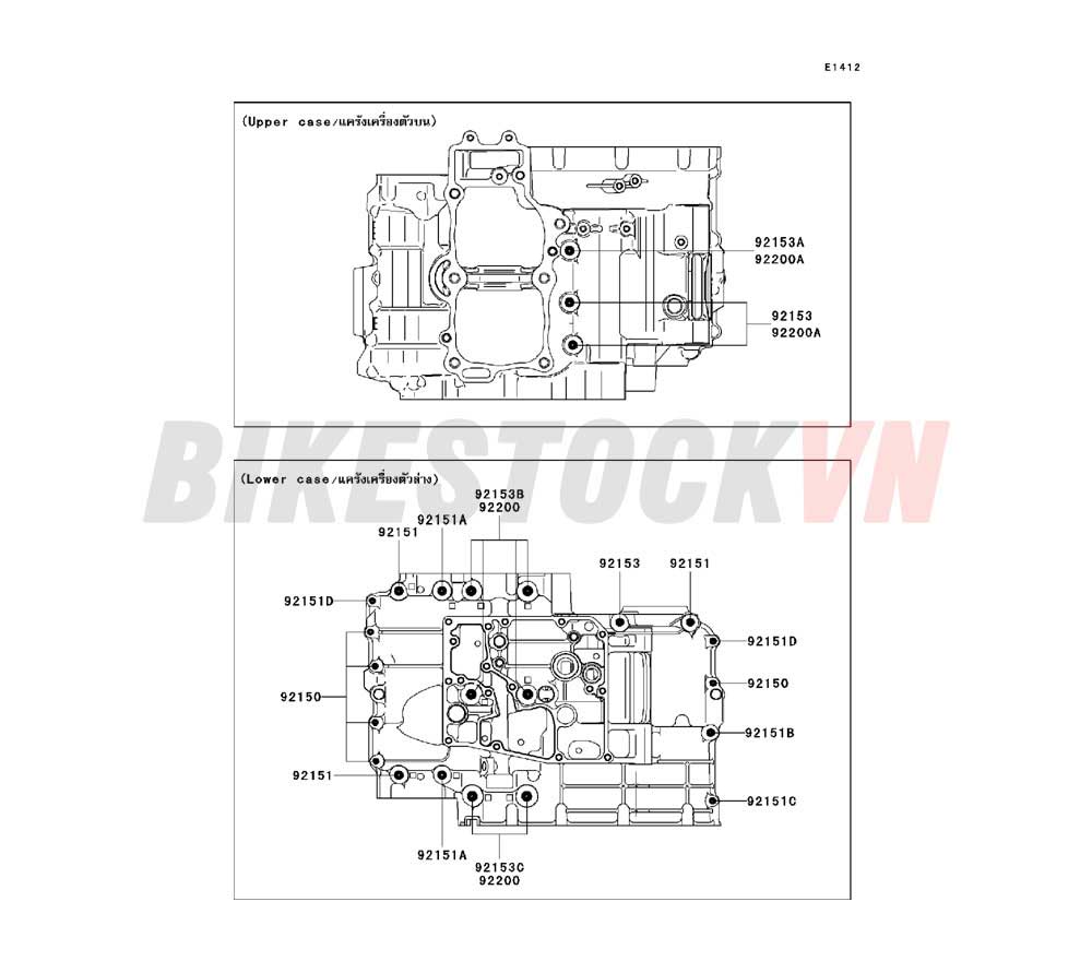 ENGINE CRANKCASE BOLT PATTERN