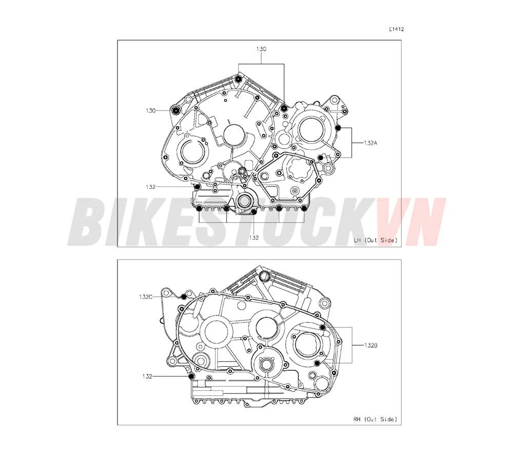 ENGINE CRANKCASE BOLT PATTERN