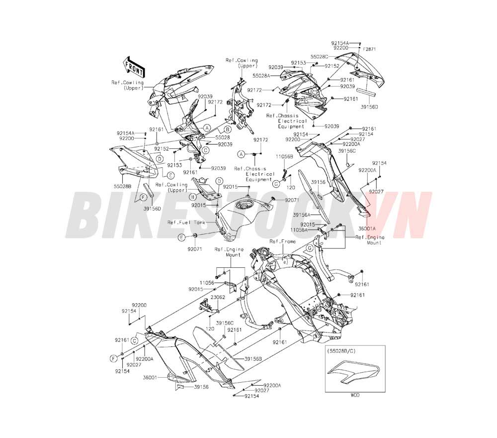 CHASSIS COWLING (CENTER)