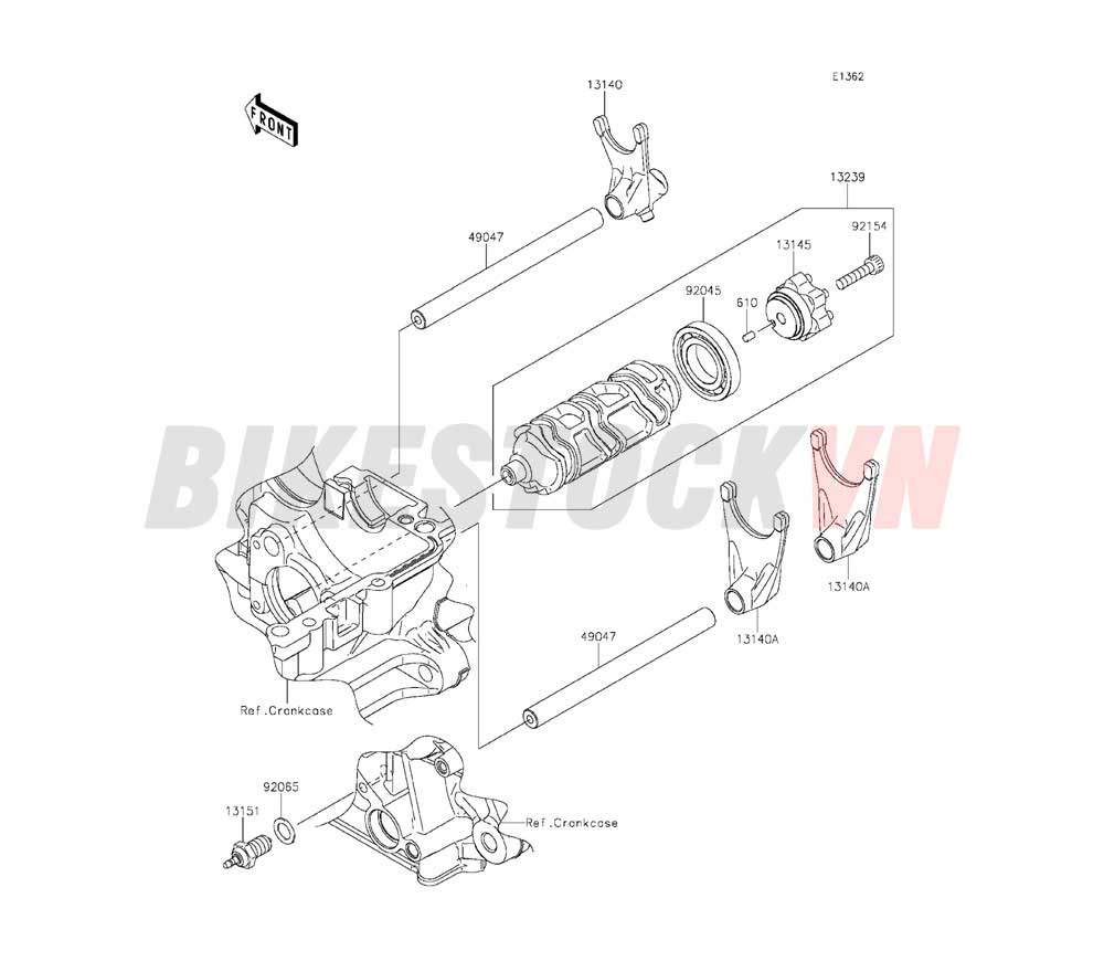 ENGINE GEAR CHANGE DRUM/SHIFT FORK(S)