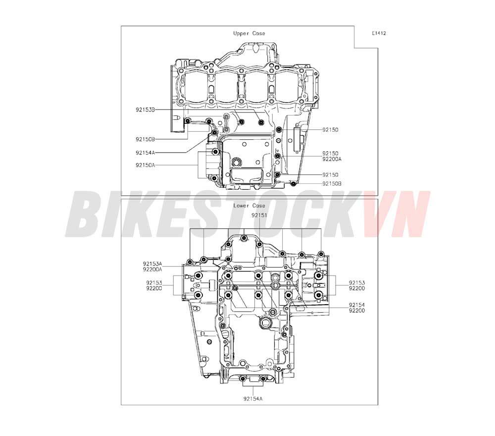 ENGINE CRANKCASE BOLT PATTERN