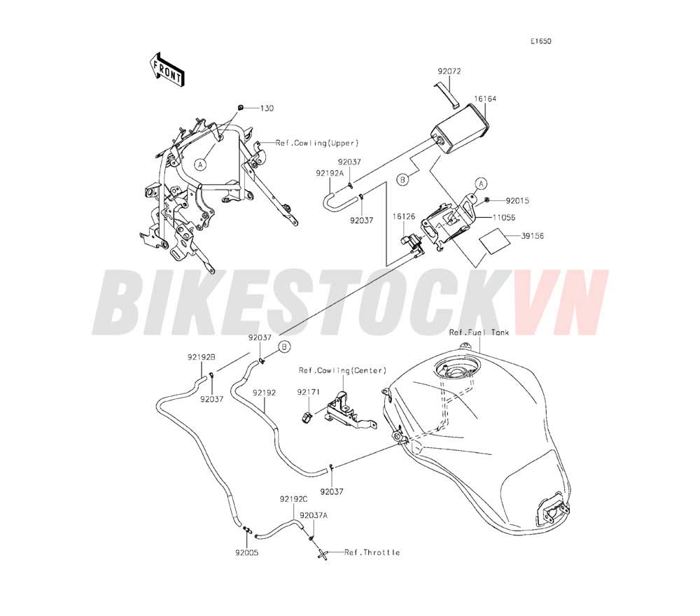 ENGINE FUEL EVAPORATIVE SYSTEM