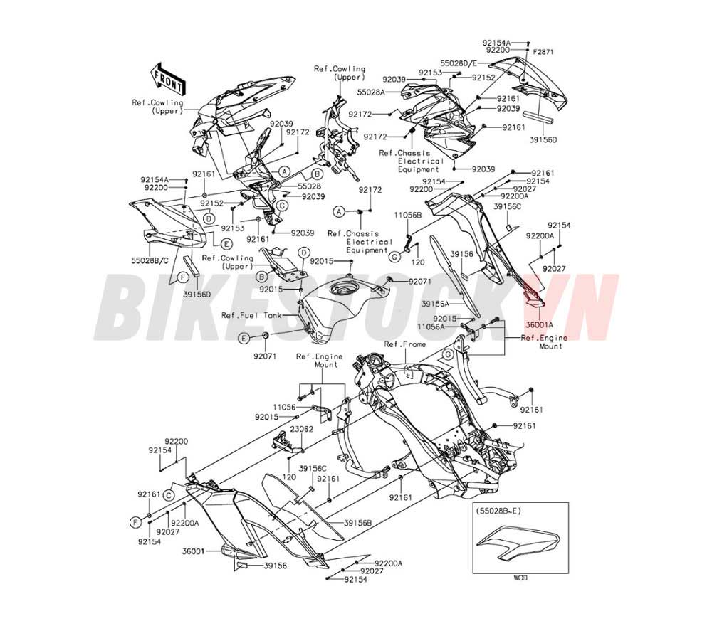 CHASSIS COWLING (CENTER)