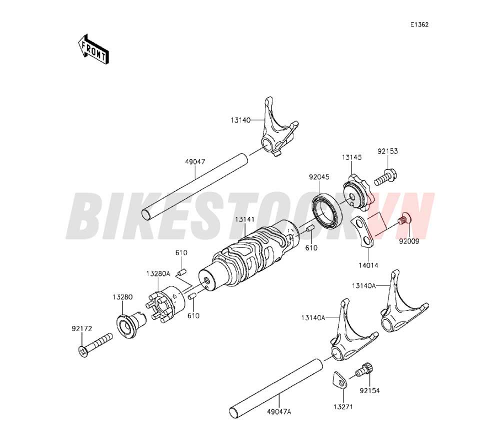 ENGINE GEAR CHANGE DRUM/SHIFT FORK(S)