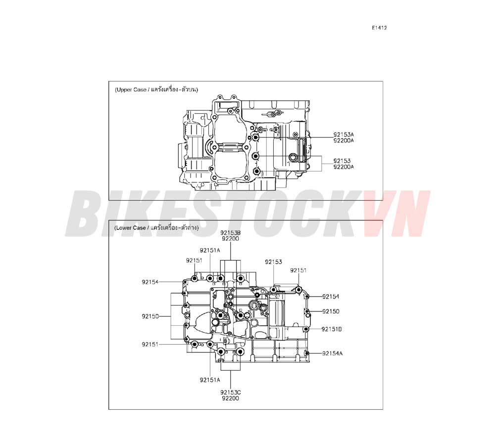 ENGINE CRANKCASE BOLT PATTERN