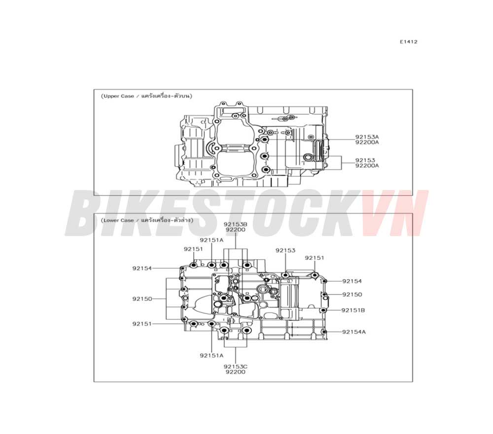 ENGINE CRANKCASE BOLT PATTERN