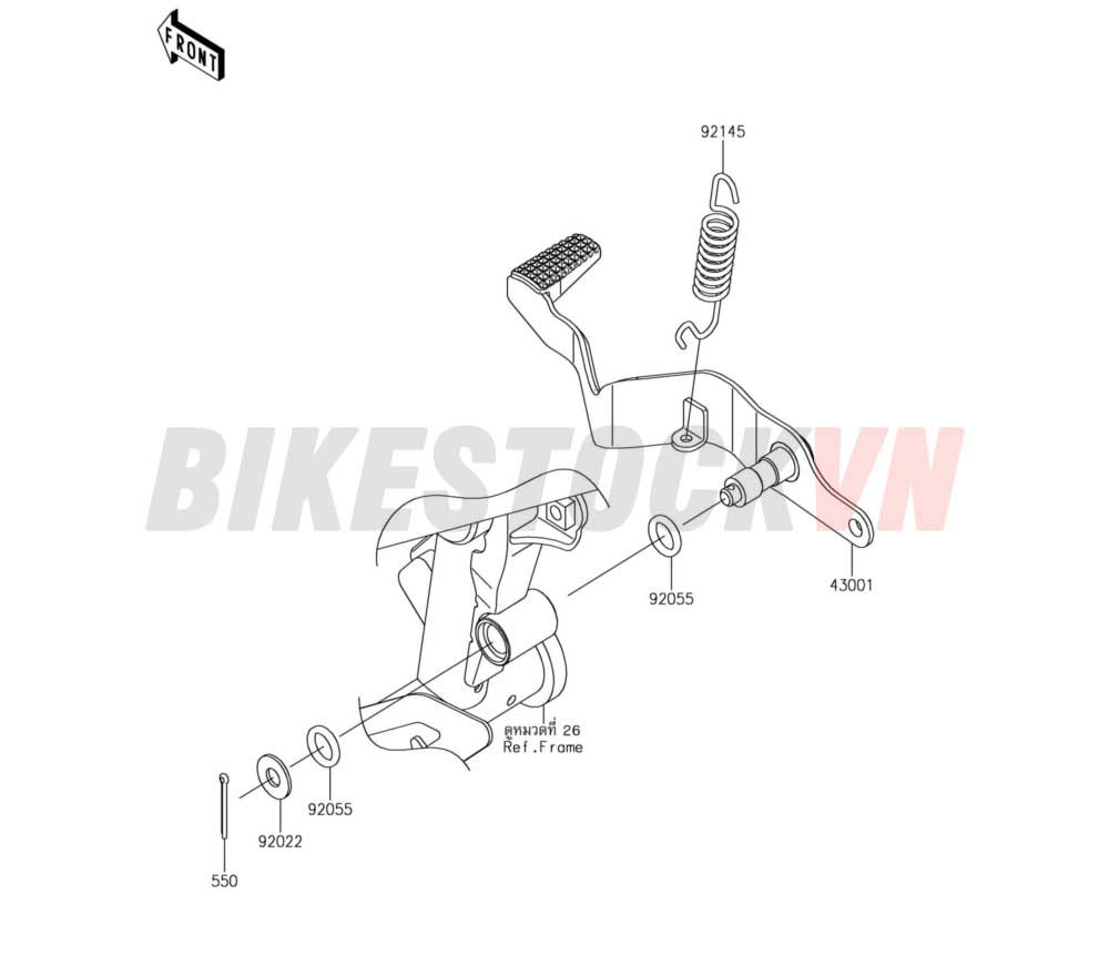 38 	CHASSIS BRAKE PEDAL