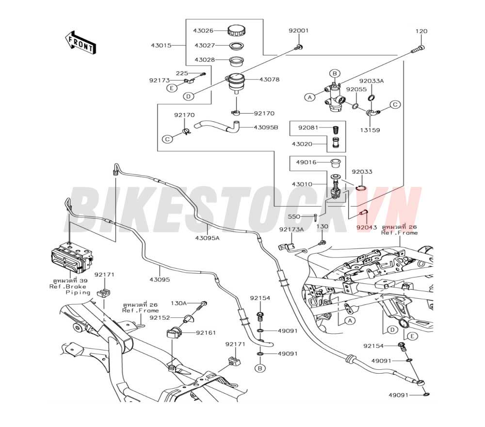 42 	CHASSIS REAR MASTER CYLINDER