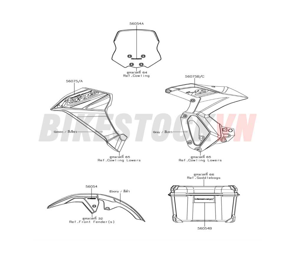 CHASSIS DECALS(GREEN)(AJFA)