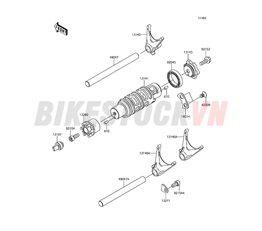 ENGINE GEAR CHANGE DRUM SHIFT FORK(S)